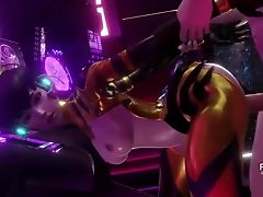 D.va Leaned Over And Fucked In Her Cock-squeezing Booty