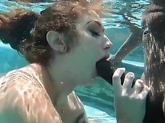 Breath-catching Big Black Cock Fuck Underwater With A Big-chested Tattooed Female