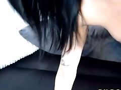 Dark Haired Tattooed Breezy Loves Fucking Faux-cocks On Web Cam